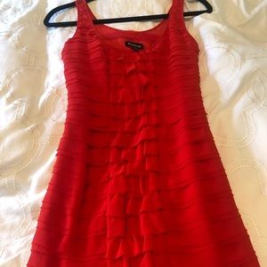 Bebe Red ruffle dress